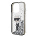 Karl Lagerfeld Liquid Glitter Ikonik case for iPhone 15 Pro Max - transparent - Cell phone cases and covers<<<HurtelXML