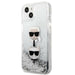 Karl Lagerfeld Liquid Glitter Karl&Choupette Head case for iPhone 13 mini - silver - Cell phone cases
