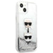 Karl Lagerfeld Liquid Glitter Karl&Choupette Head case for iPhone 13 mini - silver - Cell phone cases
