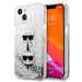 Karl Lagerfeld Liquid Glitter Karl&Choupette Head case for iPhone 13 mini - silver - Cell phone cases