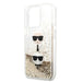 Karl Lagerfeld Liquid Glitter Karl&Choupette Head Case for iPhone 13 Pro Max 6.7’’ - Gold - Cell phone cases