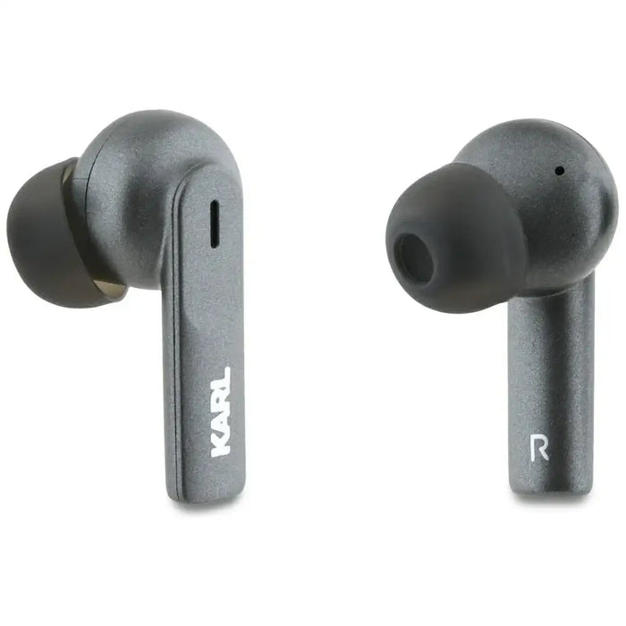 Karl Lagerfeld Metal Printed Logo ANC/ENC Headphones - Black - Headphones and speakers<<<HurtelXML