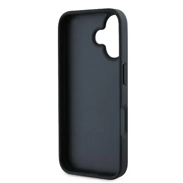 Karl Lagerfeld Monogram Karl & Choupette Head Pin iPhone 16 Plus Case - Black - Cell phone cases and covers<<<HurtelXML