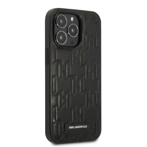 Karl Lagerfeld Monogram Plaque Case for iPhone 13 Pro Max - Black - Cell phone cases and covers<<<HurtelXML