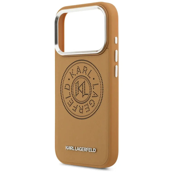 Karl Lagerfeld Point & Metal Logo MagSafe Case for iPhone 17 Pro Max - Brown - Cell phone cases and covers<<<HurtelXML