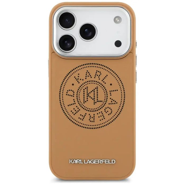 Karl Lagerfeld Point & Metal Logo MagSafe Case for iPhone 17 Pro Max - Brown - Cell phone cases and covers<<<HurtelXML