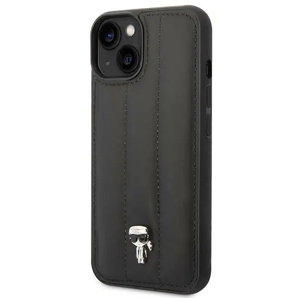 Karl Lagerfeld Puffy Ikonik Pin Case for iPhone 14 Plus - Black - Cell phone cases and covers<<<HurtelXML