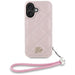 Karl Lagerfeld Quilted Initial Logo & Chain Strap iPhone 16 Case - Pink - Cell phone cases and covers<<<HurtelXML