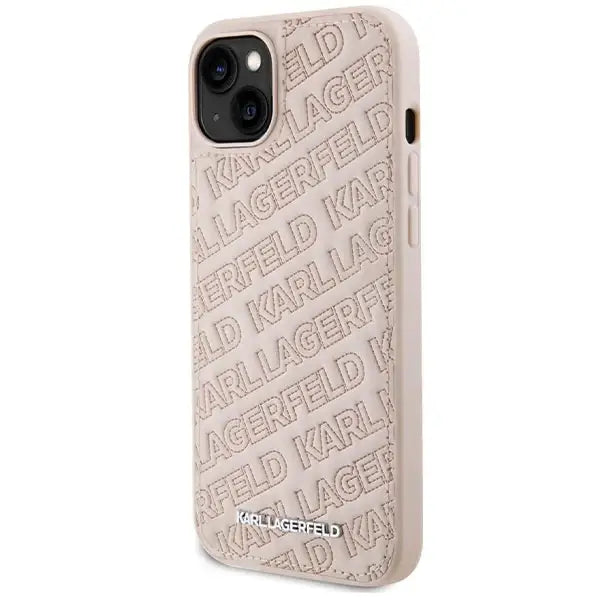 Karl Lagerfeld Quilted K Pattern case for iPhone 15 - pink - Cell phone cases and covers<<<HurtelXML