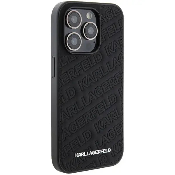 Karl Lagerfeld Quilted K Pattern case for iPhone 15 Pro Max - black - Cell phone cases and covers<<<HurtelXML