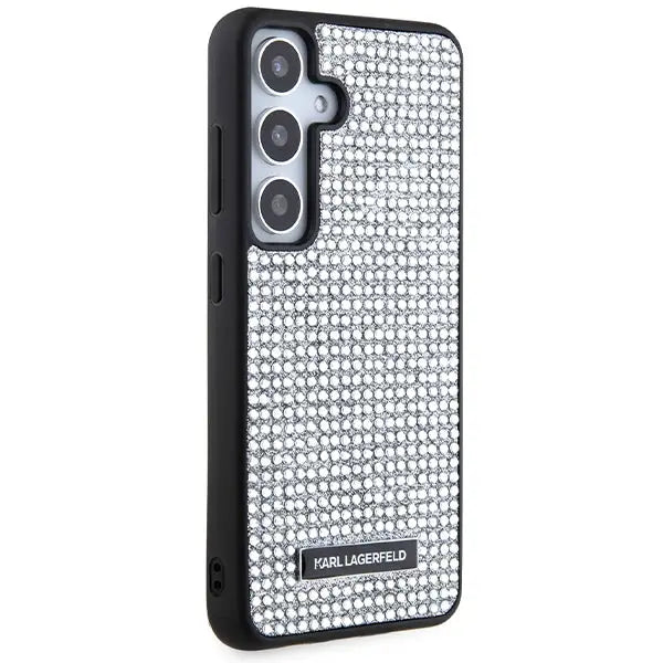 Karl Lagerfeld Rhinestone Metal Logo case for Samsung Galaxy S24 - silver - Cell phone cases and covers<<<HurtelXML