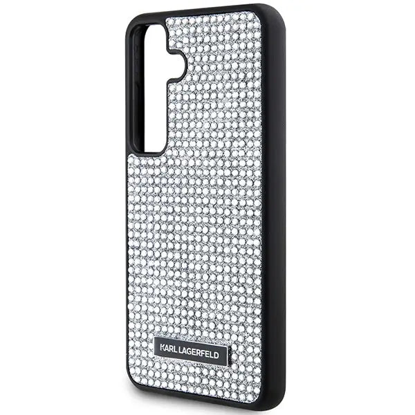 Karl Lagerfeld Rhinestone Metal Logo case for Samsung Galaxy S24 - silver - Cell phone cases and covers<<<HurtelXML