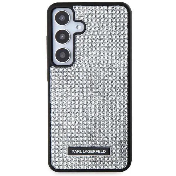 Karl Lagerfeld Rhinestone Metal Logo case for Samsung Galaxy S24 - silver - Cell phone cases and covers<<<HurtelXML