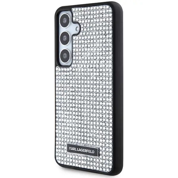 Karl Lagerfeld Rhinestone Metal Logo case for Samsung Galaxy S24 - silver - Cell phone cases and covers<<<HurtelXML