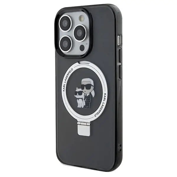 Karl Lagerfeld Ring Stand Karl&Choupette MagSafe case for iPhone 14 Pro Max - black - Cell phone cases