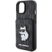 Karl Lagerfeld Saffiano Cardslots and Stand Monogram Choupette case for iPhone 15 - black - Cell phone cases