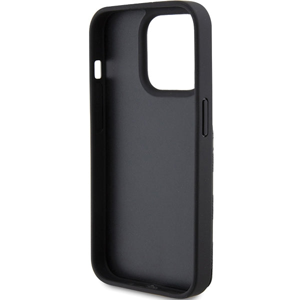 Karl Lagerfeld Saffiano Cardslots and Stand Monogram Ikonik Patch case for iPhone 15 Pro Max - black - Cell phone cases
