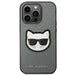 Karl Lagerfeld Saffiano Choupette Head Patch case for iPhone 14 Pro - silver - Cell phone cases and covers<<<HurtelXML