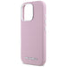 Karl Lagerfeld Saffiano Full Wrapped Elongated Metal Logo MagSafe iPhone 16 Pro Max Case - Pink - Cell phone cases