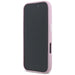 Karl Lagerfeld Saffiano Full Wrapped Elongated Metal Logo MagSafe iPhone 16 Pro Max Case - Pink - Cell phone cases