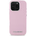 Karl Lagerfeld Saffiano Full Wrapped Elongated Metal Logo MagSafe iPhone 16 Pro Case - Pink - Cell phone cases