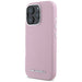 Karl Lagerfeld Saffiano Full Wrapped Elongated Metal Logo MagSafe iPhone 16 Pro Case - Pink - Cell phone cases