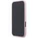 Karl Lagerfeld Saffiano Full Wrapped Elongated Metal Logo MagSafe iPhone 16 Pro Case - Pink - Cell phone cases