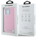 Karl Lagerfeld Saffiano Full Wrapped Elongated Metal Logo MagSafe iPhone 16 Pro Max Case - Pink - Cell phone cases