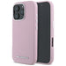 Karl Lagerfeld Saffiano Full Wrapped Elongated Metal Logo MagSafe iPhone 16 Pro Case - Pink - Cell phone cases