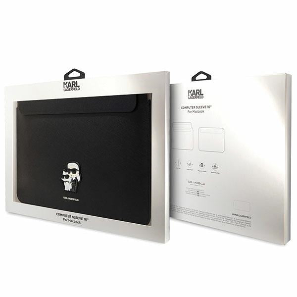Karl Lagerfeld Saffiano Karl&Choupette case for a 16’’ laptop - black - Cell phone cases and covers<<<HurtelXML