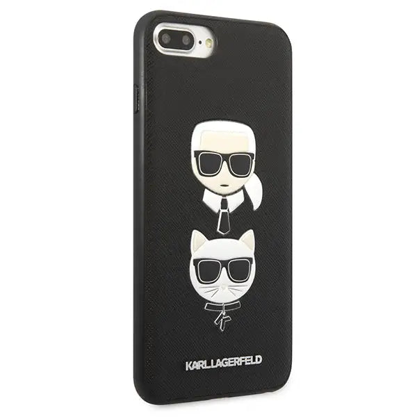 Karl Lagerfeld Saffiano Karl&Choupette Head case for iPhone 7 Plus / iPhone 8 Plus - black - Cell phone cases