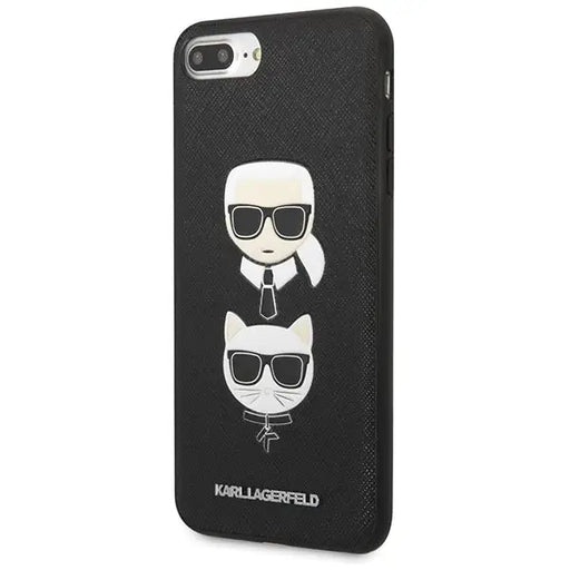 Karl Lagerfeld Saffiano Karl&Choupette Head case for iPhone 7 Plus / iPhone 8 Plus - black - Cell phone cases