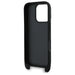 Karl Lagerfeld Saffiano Karl&Choupette Metal Pin CBDY Strap iPhone 16 Pro Case - Black - Cell phone cases