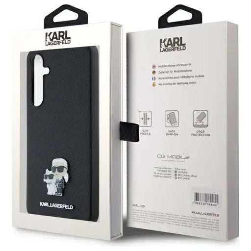 Karl Lagerfeld Saffiano Karl&Choupette Pin case for Samsung Galaxy A55 - black - Cell phone cases and covers<<<HurtelXML