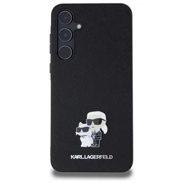 Karl Lagerfeld Saffiano Karl&Choupette Pin case for Samsung Galaxy A55 - black - Cell phone cases and covers<<<HurtelXML