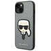 Karl Lagerfeld Saffiano Karl’s Head Patch case for iPhone 14 Plus - silver - Cell phone cases and covers<<<HurtelXML