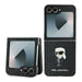Karl Lagerfeld Saffiano Monogram Ikonik Pin Case for Samsung Galaxy Z Flip 6 - Black - Cell phone cases