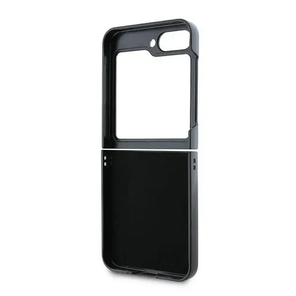 Karl Lagerfeld Saffiano Monogram Ikonik Pin Case for Samsung Galaxy Z Flip 6 - Black - Cell phone cases