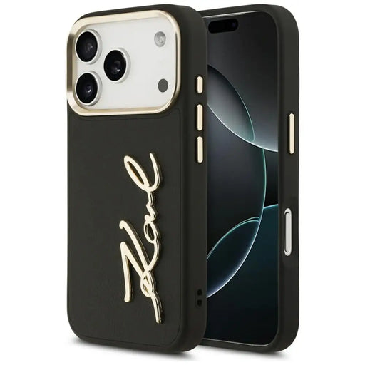 Karl Lagerfeld Karl Script Logo Case for iPhone 17 Pro - Black - Cell phone cases and covers<<<HurtelXML