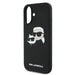 Karl Lagerfeld Silicone Case Nauble Heads Print MagSafe for iPhone 16 Plus - Black - Cell phone cases