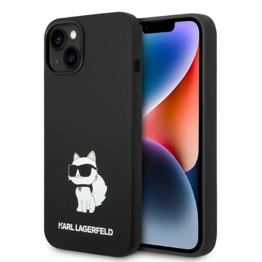 Karl Lagerfeld Silicone Choupette case for iPhone 14 Plus - black - Cell phone cases and covers<<<HurtelXML