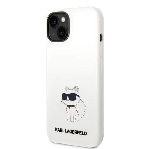 Karl Lagerfeld Silicone Choupette case for iPhone 14 Plus - white - Cell phone cases and covers<<<HurtelXML