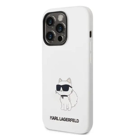 Karl Lagerfeld Silicone Choupette case for iPhone 14 Pro Max - white - Cell phone cases and covers<<<HurtelXML