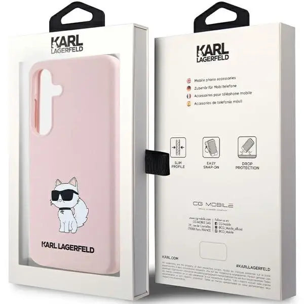 Karl Lagerfeld Silicone Choupette case for Samsung Galaxy S24+ - pink - Cell phone cases and covers<<<HurtelXML