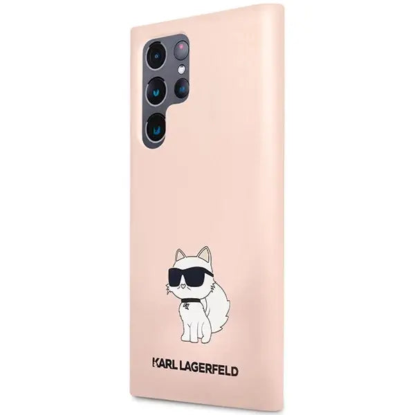 Karl Lagerfeld Silicone Choupette case for Samsung Galaxy S24 Ultra - pink - Cell phone cases and covers<<<HurtelXML