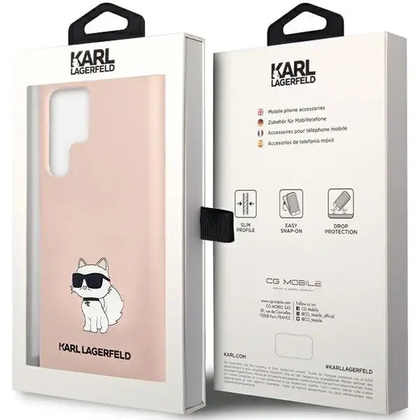 Karl Lagerfeld Silicone Choupette case for Samsung Galaxy S24 Ultra - pink - Cell phone cases and covers<<<HurtelXML