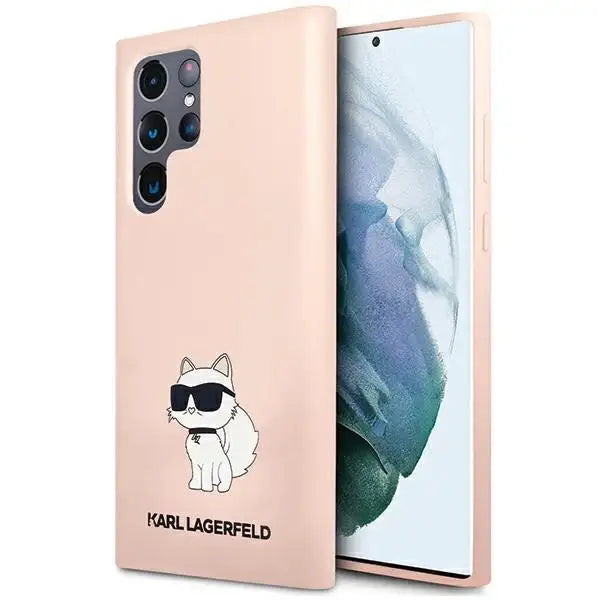 Karl Lagerfeld Silicone Choupette case for Samsung Galaxy S24 Ultra - pink - Cell phone cases and covers<<<HurtelXML
