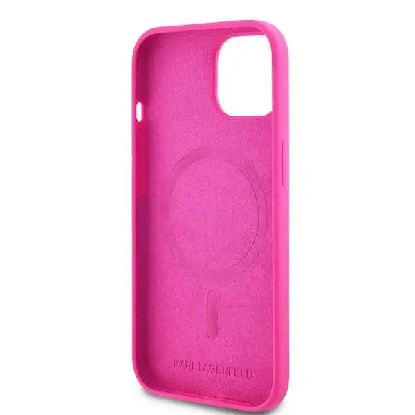 Karl Lagerfeld Silicone Choupette Head MagSafe case for iPhone 15 / 14 / 13 - pink - Cell phone cases