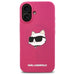 Karl Lagerfeld Silicone Choupette Head Print MagSafe iPhone 16 Case - Fuchsia - Cell phone cases and covers<<<HurtelXML