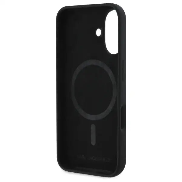 Karl Lagerfeld Silicone Choupette Head Print MagSafe iPhone 16 Case - Black - Cell phone cases and covers<<<HurtelXML